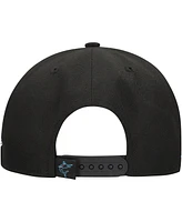 New Era Men's Black Miami Marlins Logo Strike 9FIFTY Snapback Hat