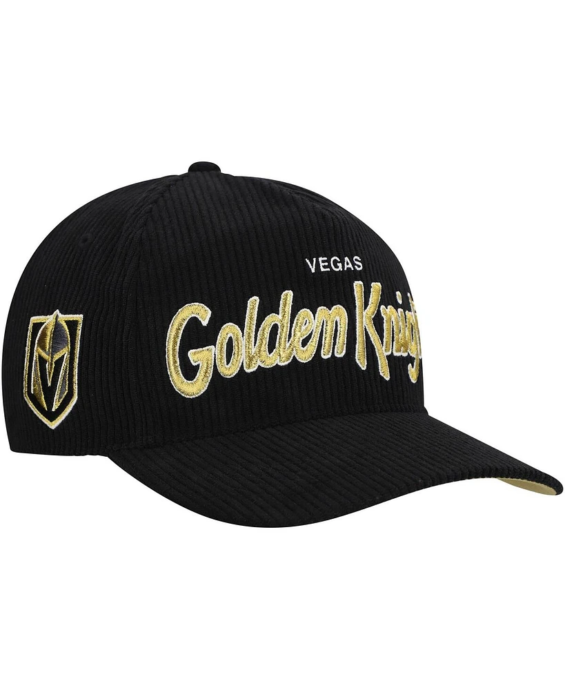 '47 Brand Men's Black Vegas Golden Knights Crosstown Corduroy Hitch Adjustable Hat