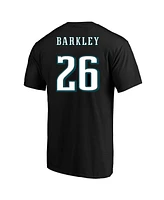 Fanatics Men's Saquon Barkley Black Philadelphia Eagles Super Bowl Lix Big Tall Player Name Number T-Shirt