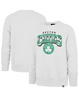 '47 Brand Men's Cream Boston Celtics Big Tall Spotlight Headline Pullover Sweatshirt