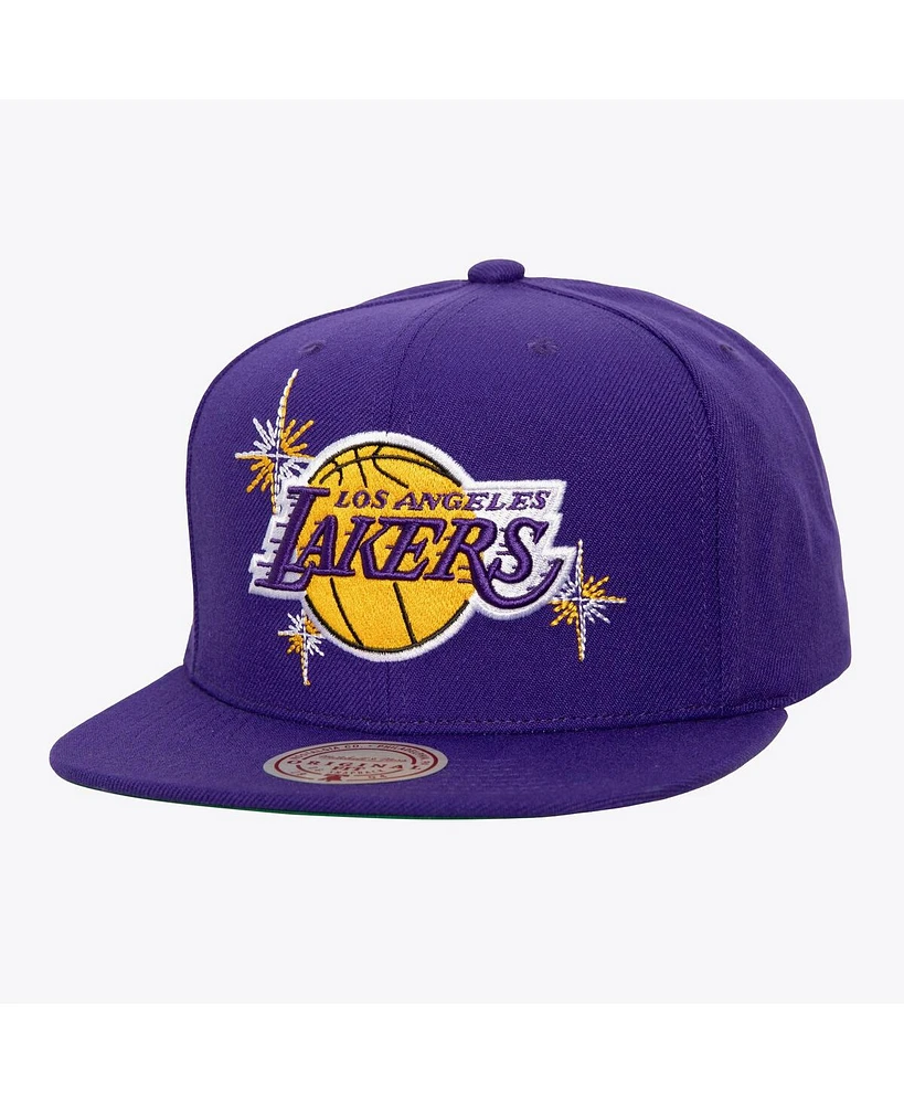 Mitchell & Ness Men's Purple Los Angeles Lakers Starlight Snapback Hat