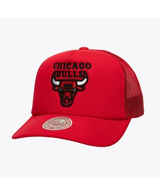 Mitchell & Ness Men's Red Chicago Bulls Core Evergreen Otc Trucker Adjustable Hat