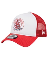 New Era Men's White/Red St. Louis Cardinals Spring Training Circle Foam A-Frame 9FORTY Trucker Adjustable Hat