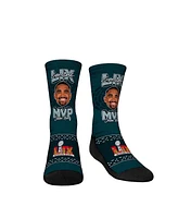 Rock 'Em Socks Big Boys and Girls Jalen Hurts Philadelphia Eagles Super Bowl Lix Mvp Player Crew Socks