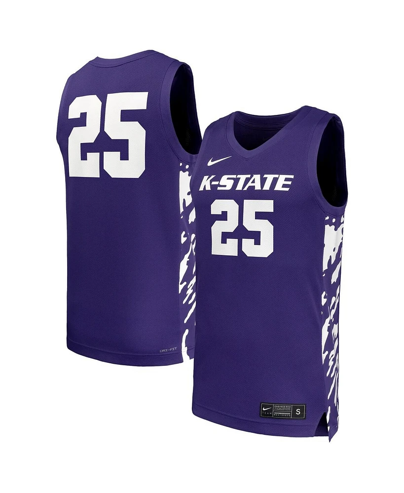 Nike Men's 25 Purple Kansas State Wildcats Replica Basketball Jersey