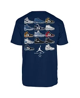 Jordan Men's Dak Prescott Navy Dallas Cowboys Shoe Schedule Graphic T-Shirt