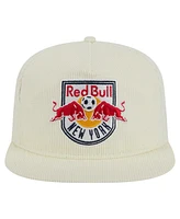 New Era Men's Cream New York Red Bulls 2025 Kickoff Snapback Golfer Hat