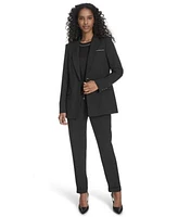 Calvin Klein Womens One Button Blazer Drawstring Waist Pants