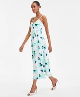 INC Women's Printed Braided-Strap Midi Dress, Exclusively at Macy's