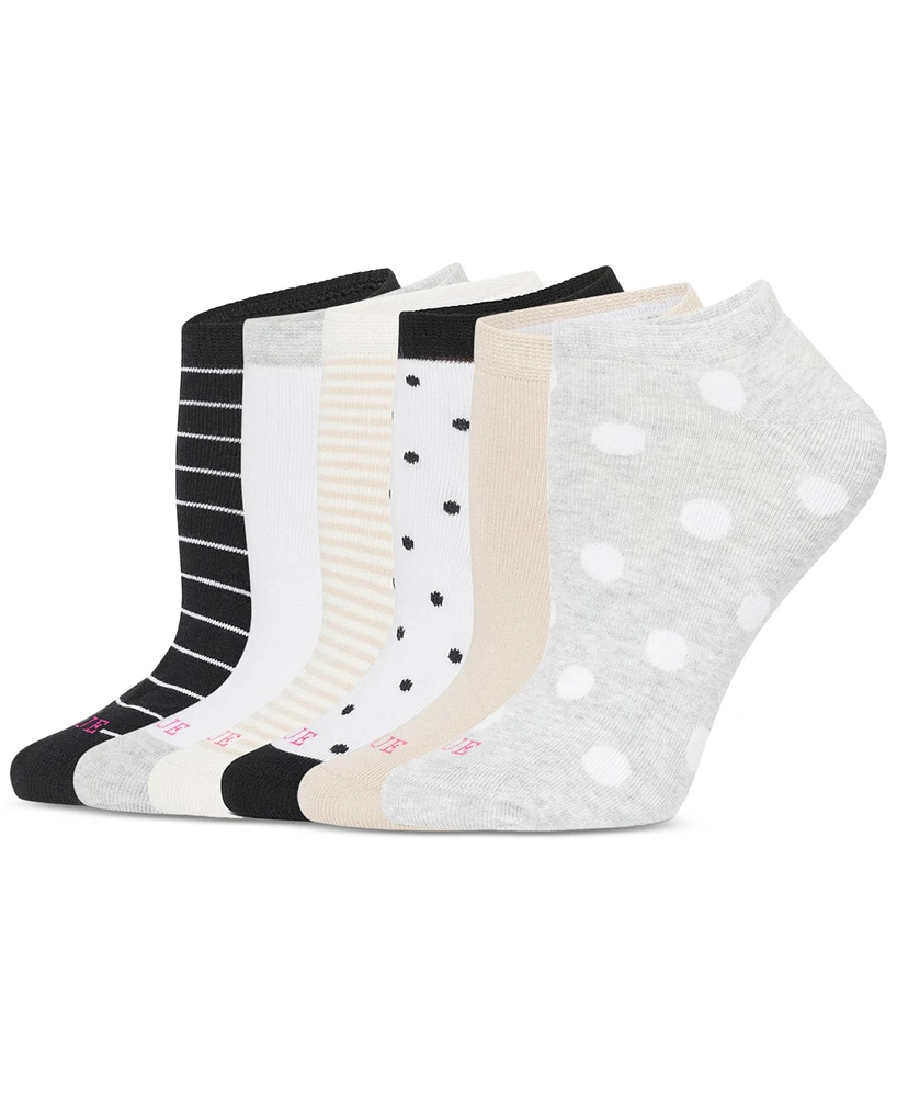 Hue Women's 6 Pack Cotton No Show Socks U6421