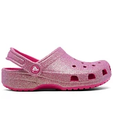Crocs Little Girls Classic Glitter Clogs from Finish Line