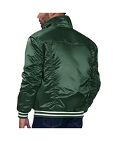 Starter x Levi's Men's Hunter Green Milwaukee Bucks Silver Label Trucker Satin Full-Snap Jacket