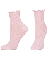 Hue Women's 3-Pk. Sheer Ribbed Anklet Socks