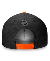 Fanatics Men's Black/Orange Anaheim Ducks Authentic Pro Rink Snapback Hat