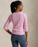 Polo Ralph Lauren Women's Cable-Knit Cotton Crewneck Sweater