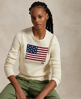 Polo Ralph Lauren Women's Flag Cotton Crewneck Sweater