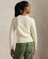 Polo Ralph Lauren Women's Flag Cotton Crewneck Sweater