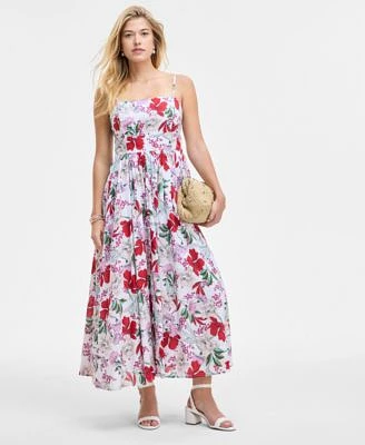 On 34th Womens Floral Shadow Strappy Maxi Dress Crochet Clutch Pathina Sandals Bracelets Drop Earrings Exclusively At Macys