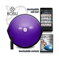 Bosu 72-10850 Home Gym Equipment The Original Balance Trainer 65 cm Diameter, Black and Purple