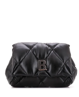 Pre-Owned Balenciaga Medium Touch Clutch Quilted Puffy Leather