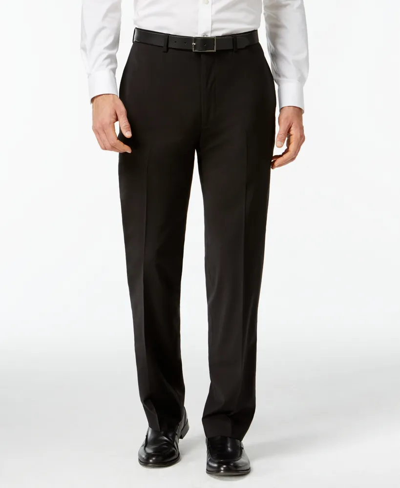 $199 Calvin Klein Men Gray Plaid Wool Extra Slim Fit Flat Front Pants 33 W  37 L | eBay