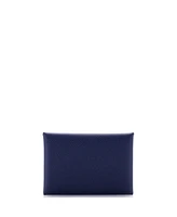 Pre-Owned HERMES Calvi Duo Card Holder Epsom