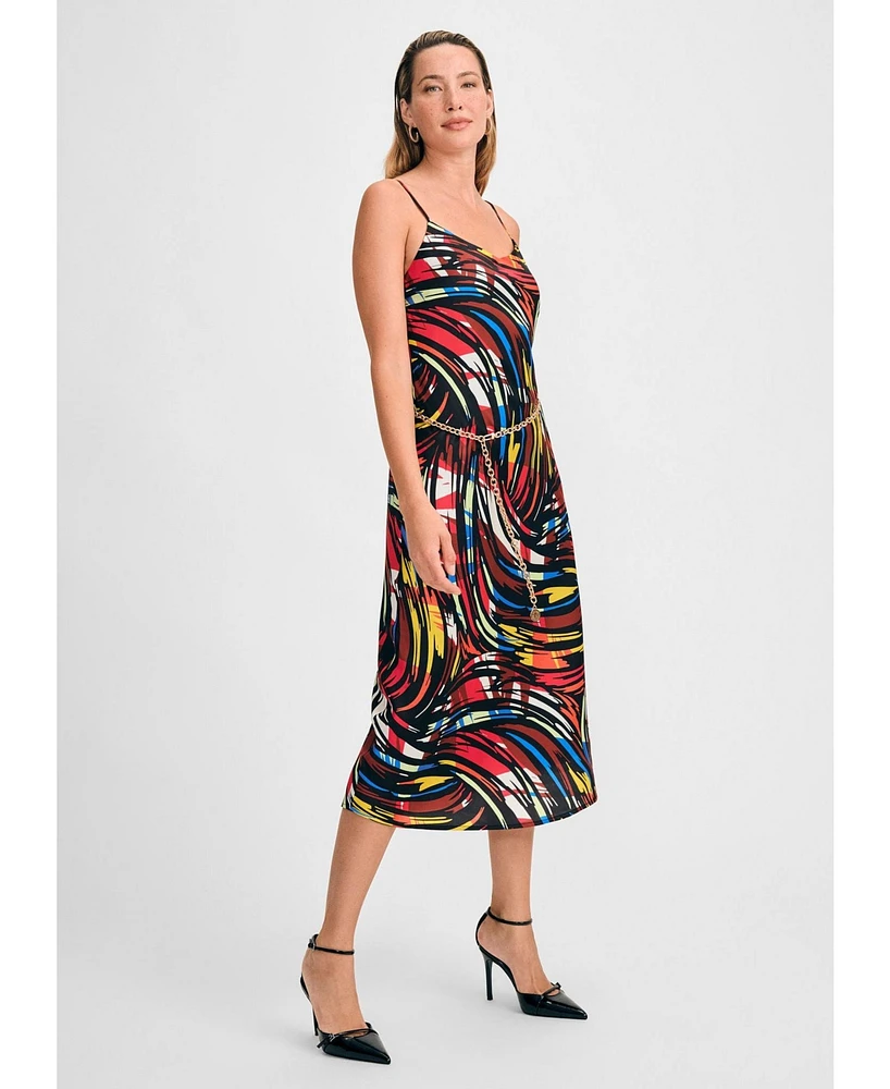 Isaac Mizrahi Women's Trim Strap Slip Dress