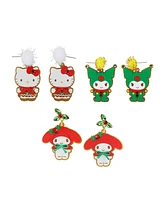 Hello kitty & Friends Christmas Outfits 3-Pair Earring Set