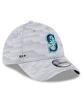 New Era Men's Gray Seattle Mariners 2025 Mlb Clubhouse 39THIRTY Flex Hat