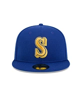 New Era Men's Royal Seattle Mariners 2025 Mlb Clubhouse 59FIFTY Fitted Hat