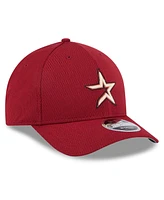 New Era Men's Red Houston Astros 2025 Mlb Clubhouse 9FORTY M-Crown Adjustable Hat