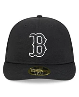 New Era Men's Black Boston Red Sox 2025 Mlb Clubhouse Low Profile 59FIFTY Fitted Hat