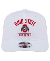 New Era Men's White Ohio State Buckeyes 9SEVENTY Team Stretch-Snap Adjustable Hat