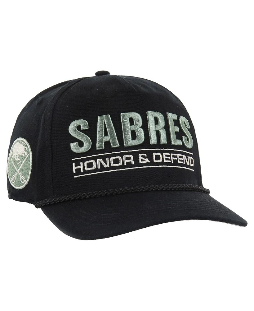 '47 Brand Men's Black Buffalo Sabres Oht Military Appreciation Homeland Honor and Defend Hitch Adjustable Hat