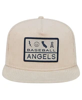 New Era Men's Khaki Los Angeles Angels Summer Essential Golfer Snapback Hat