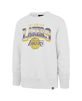 '47 Brand Men's Cream Los Angeles Lakers Big Tall Spotlight Headline Pullover Sweatshirt