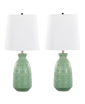 LumiSource Claudia 20" Ceramic Accent Lamp, Set of 2