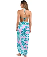 La Blanca Women's Opulent Palm Multi-Wear Pareo Cover-Up