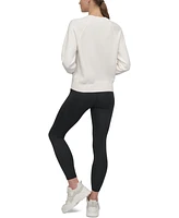 Dkny Sport Women's Varsity Embroidery Raglan-Sleeve Top