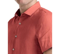 Perry Ellis Men's Solid Linen Shirt