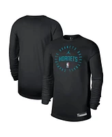 Jordan Men's Black Charlotte Hornets 2024/25 Legend On-Court Practice Long Sleeve T-Shirt