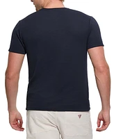 Guess Men's Relaxed Fit Linear Textured Short Sleeve Crewneck T-Shirt