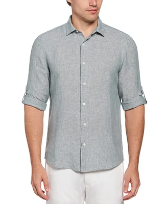 Perry Ellis Men's Linen Dress Shirt