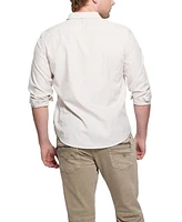 Guess Men's Relaxed Fit Long Sleeve Striped Button Front Oxford Shirt