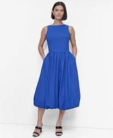 Dkny Women's Sleeveless Boat-Neck Midi Dress