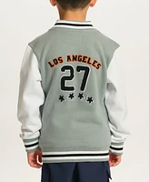 Sovereign Code Little and Big Boys Color Blocked Varsity Jacket