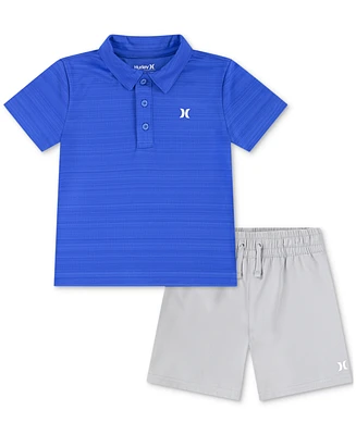 Hurley Toddler Boys Belmont Polo Shirt & Short Sets