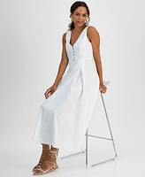 I.n.c. International Concepts Petite Sleeveless Button-Front Dress, Exclusively at Macy's