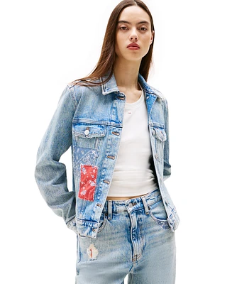 Tommy Jeans Women's Patchwork Classic Denim Trucker Jacket