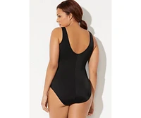 Swimsuits for All Plus Chlorine Resistant Tank One Piece Swimsuit